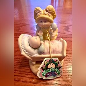 Cabbage Patch Kids Figurine with Cradle-Rare